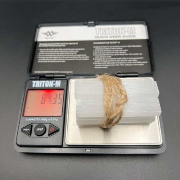 Pack of 10 Small Natural Selenite Hand Carved Bars - Picture 5 of 5